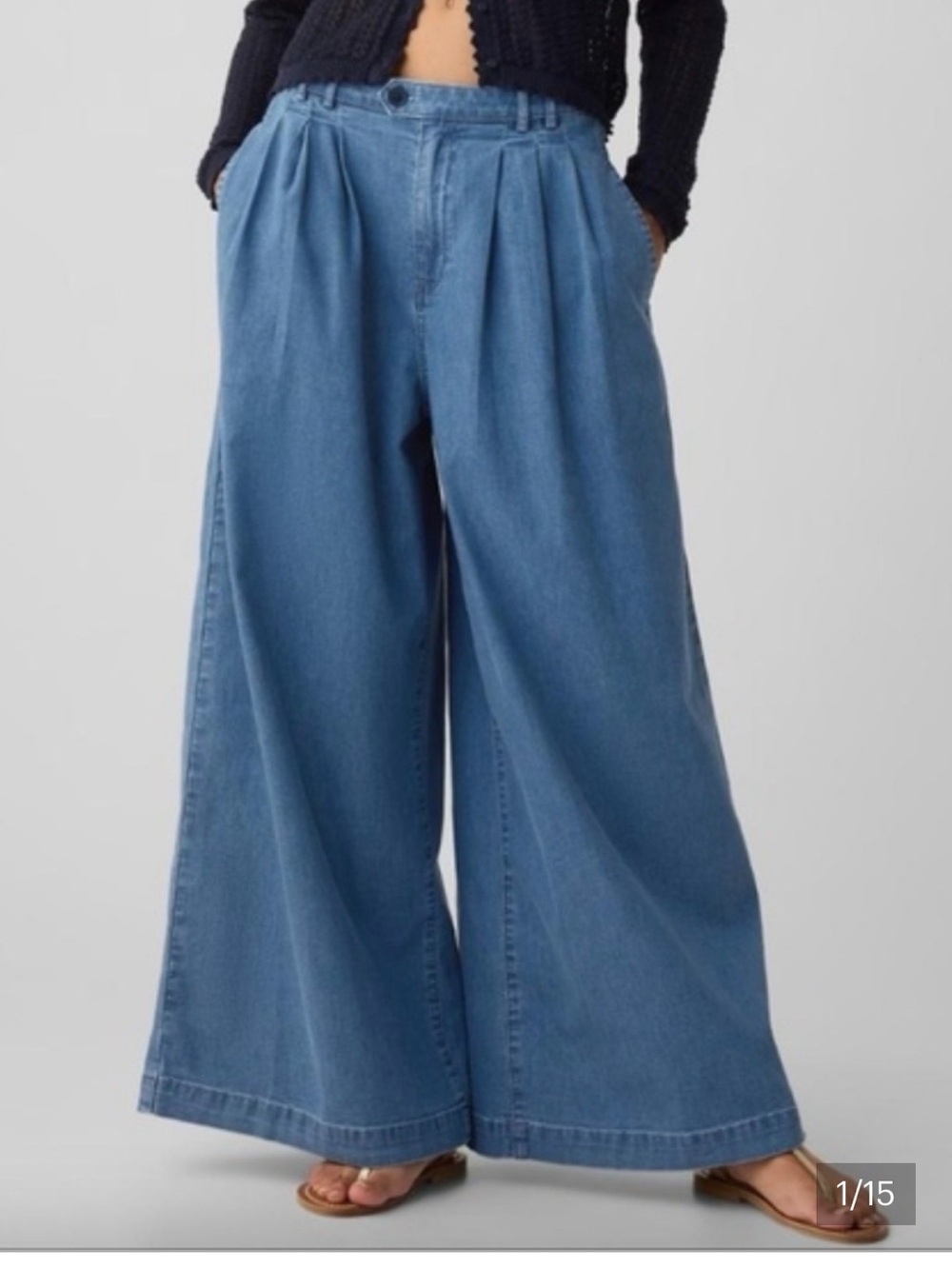 Doen X Gap High-Waist Wide Leg Denim Trousers blue size 00 / 24